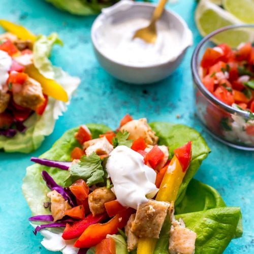 Low Carb Mexican Chicken Lettuce Wraps
