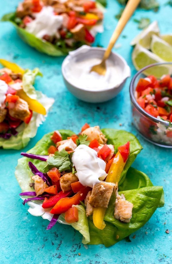 Low Carb Mexican Chicken Lettuce Wraps | The Girl on Bloor
