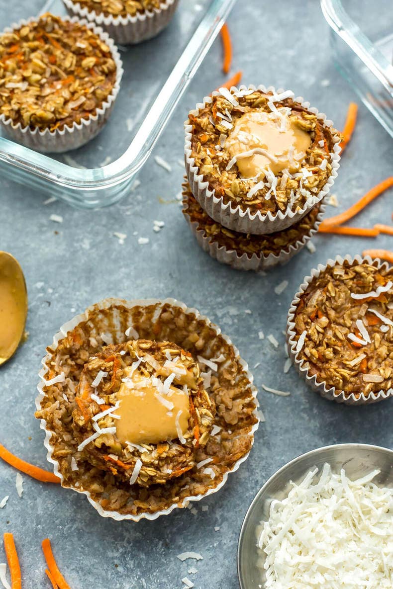 carrot cake oatmeal cups