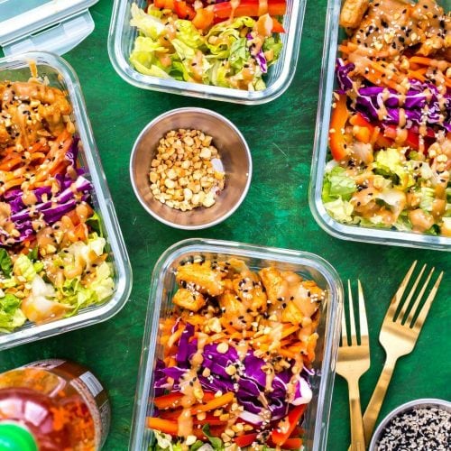 Peanut Chicken Meal Prep Bowls