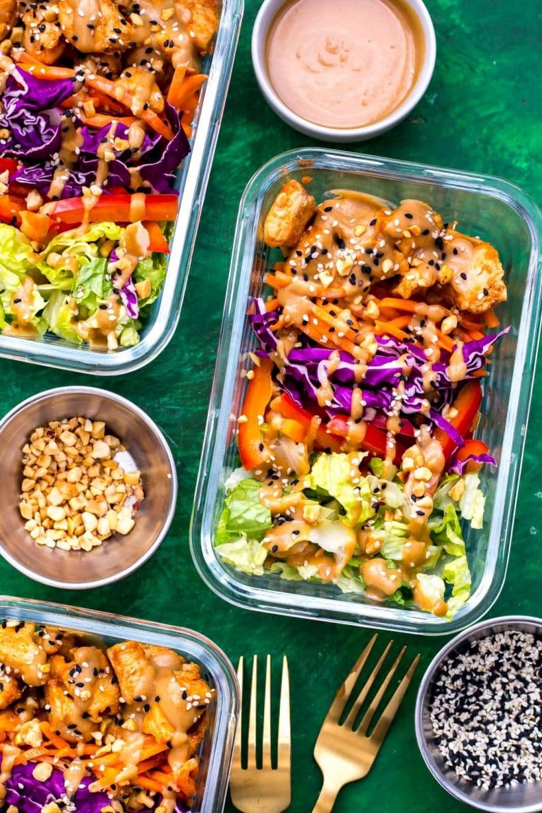 Peanut Chicken Meal Prep Bowls