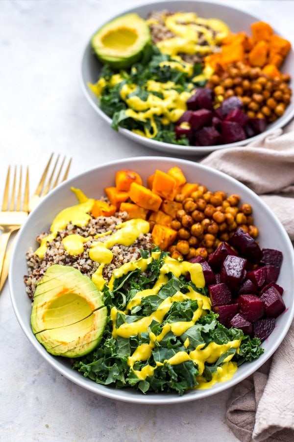 Sheet Pan Buddha Bowls with Turmeric Tahini Dressing The Girl on Bloor