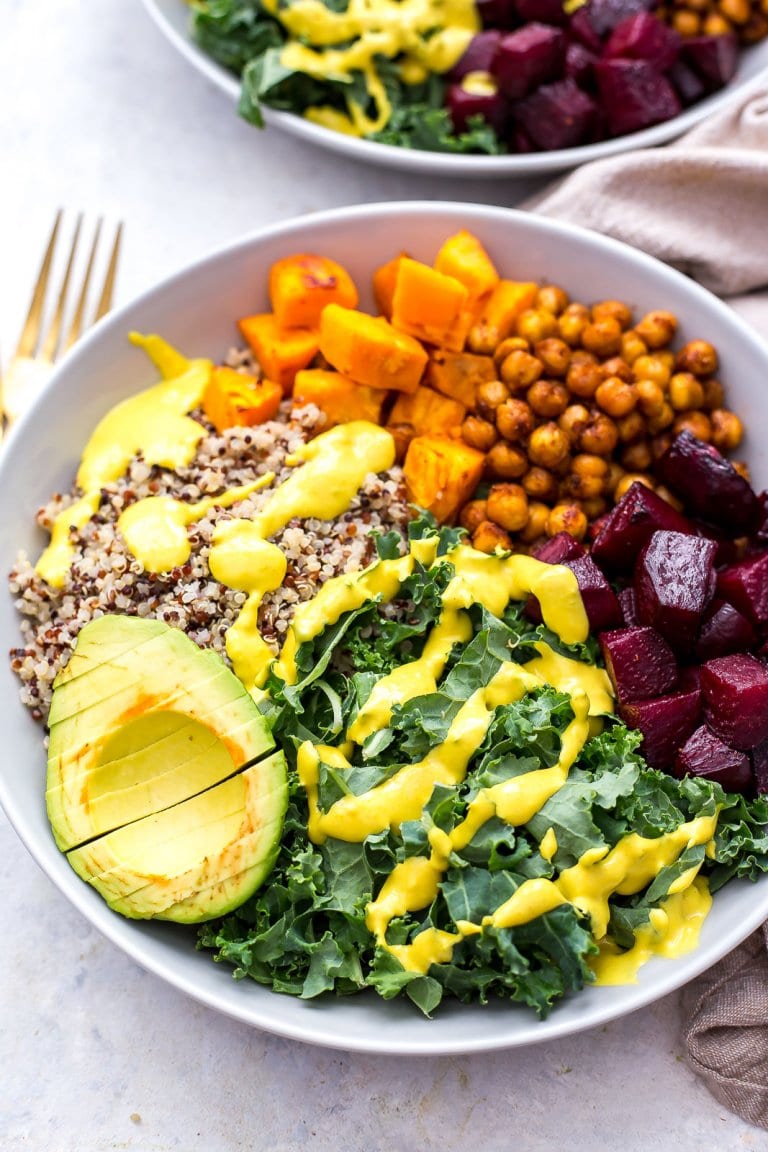Sheet Pan Buddha Bowls with Turmeric Tahini Dressing The Girl on Bloor
