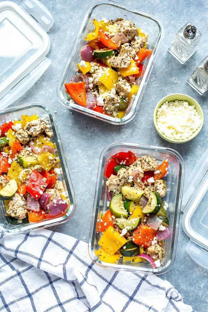 Sheet Pan Greek Chicken Meal Prep Bowls - The Girl on Bloor