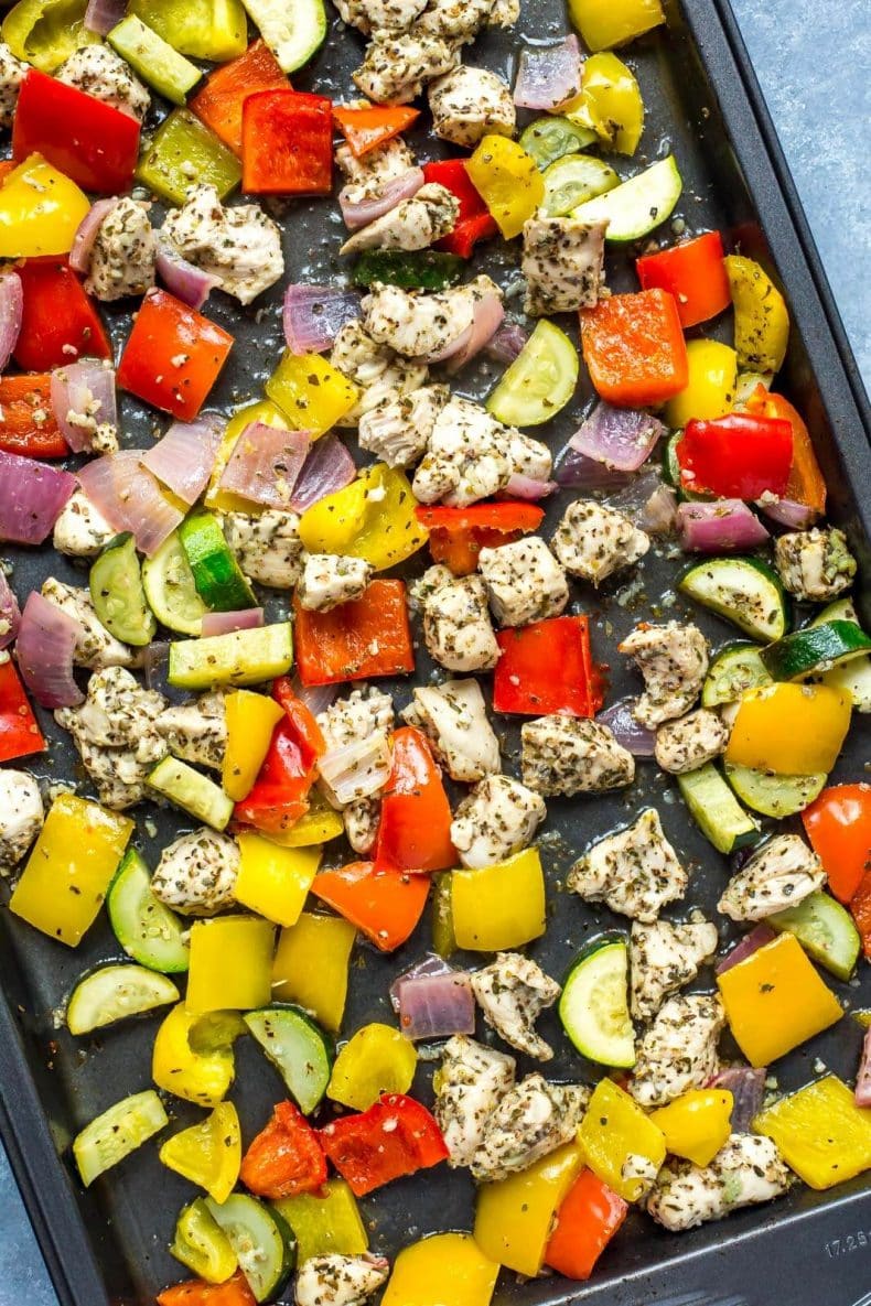 Sheet Pan Greek Chicken Meal Prep Bowls