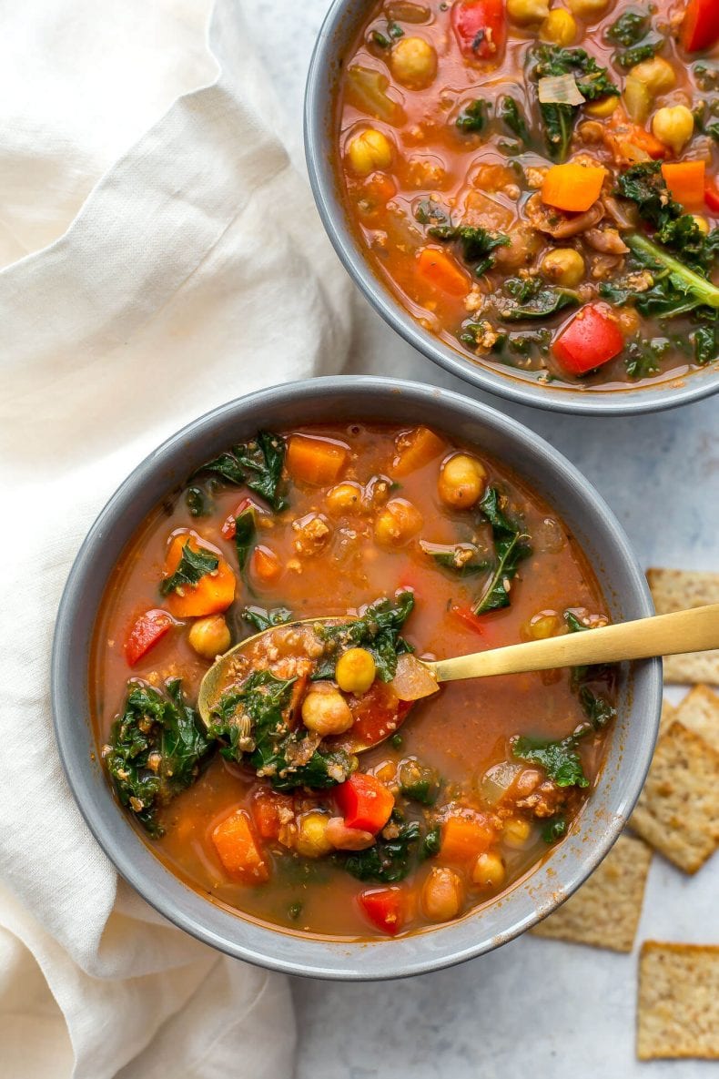 Slow Cooker Tuscan Sausage and Kale Soup - The Girl on Bloor