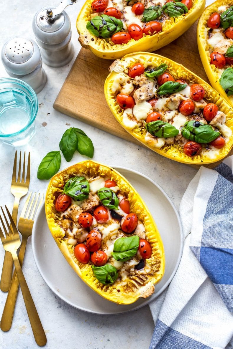 Chicken Caprese Spaghetti Squash