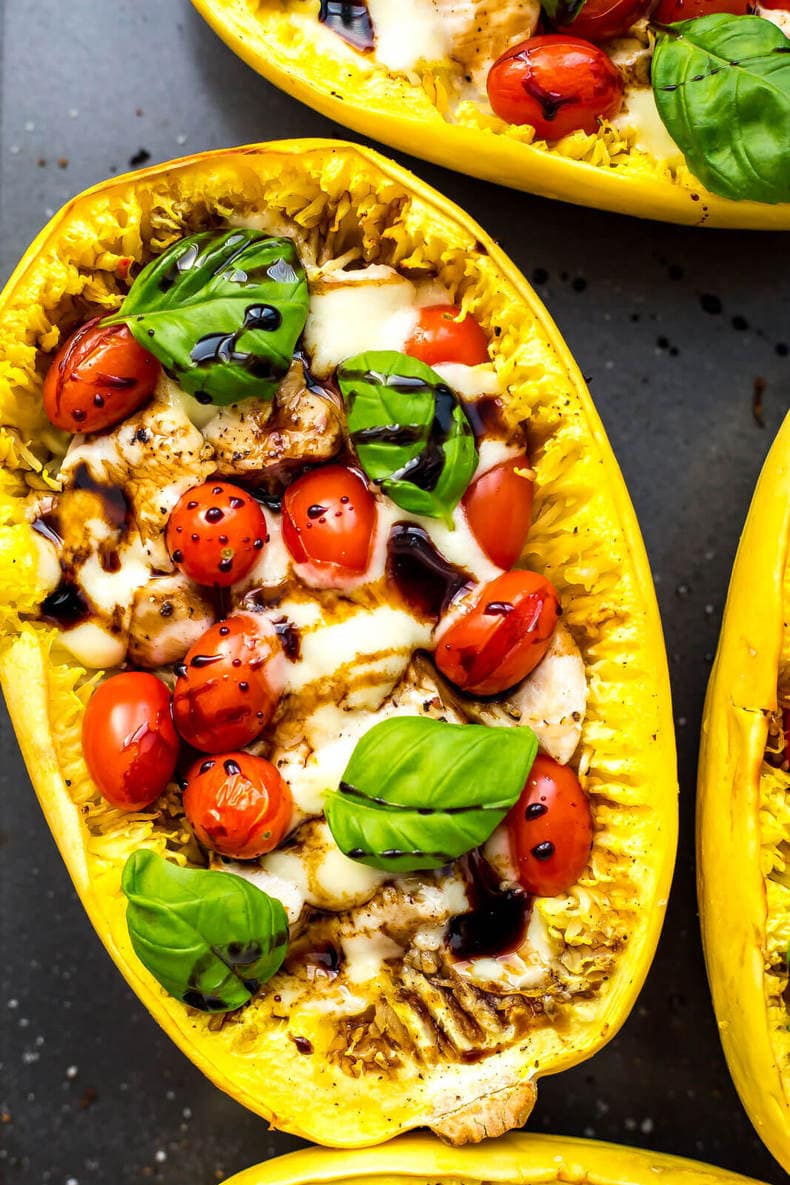 Chicken Caprese Spaghetti Squash