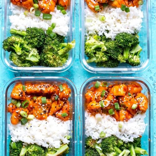 Honey Sriracha Chicken Meal Prep Bowls - The Girl On Bloor