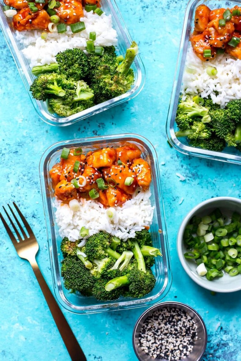 Honey Sriracha Chicken Meal Prep Bowls