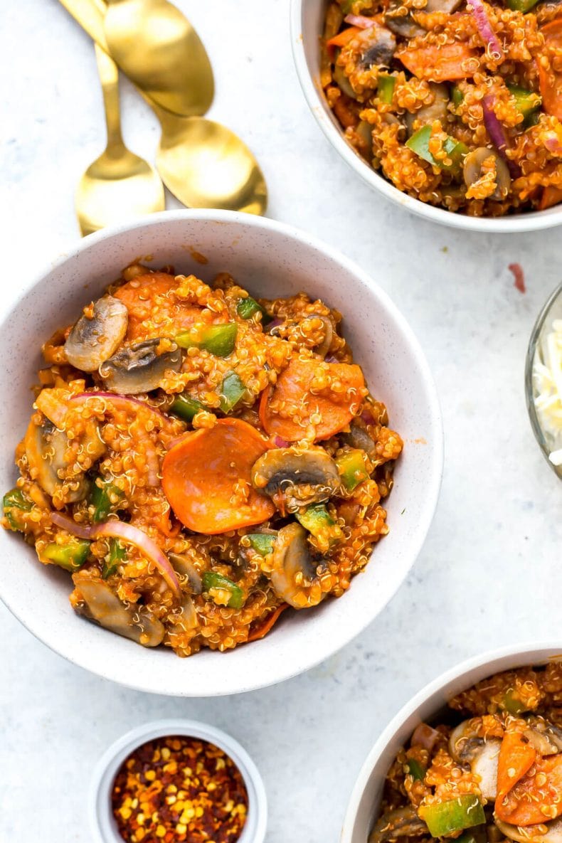 Instant Pot Pizza Quinoa Casserole The Girl on Bloor