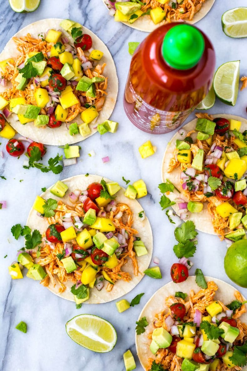 Instant Pot Sriracha Chicken Tacos - The Girl on Bloor