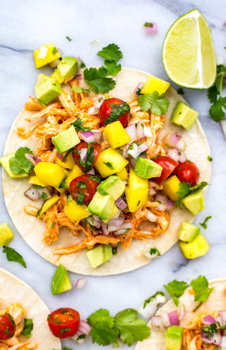 Instant Pot Sriracha Chicken Tacos