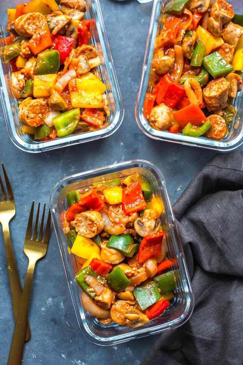 Meal Prep Turkey Sausage Skillet2 The Girl on Bloor