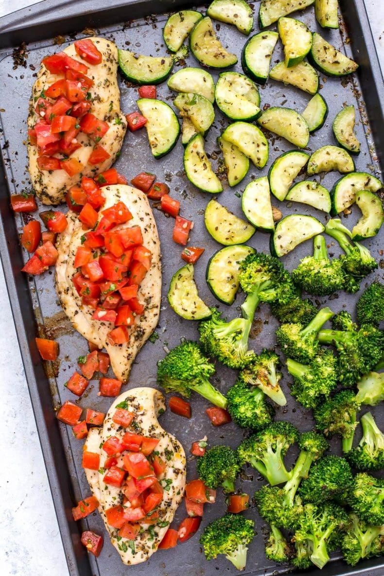 Sheet Pan Bruschetta Chicken