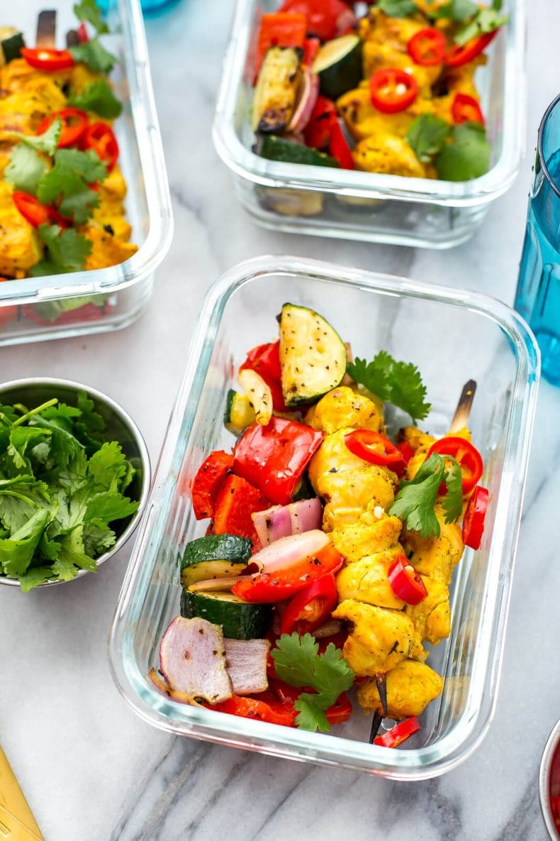 Grilled Chicken Satay Meal Prep Bowls