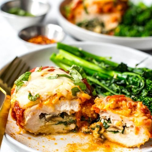 Easy Spinach Stuffed Chicken Roll Ups