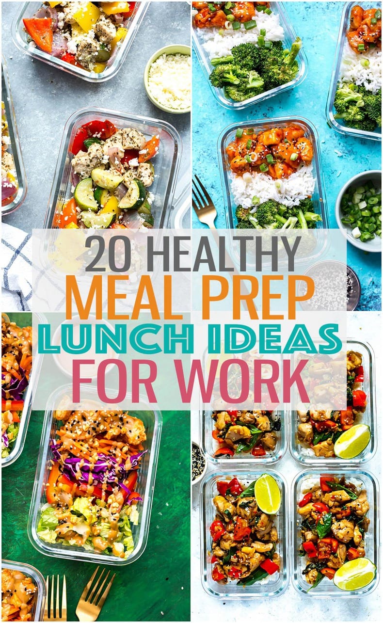  These 20 Easy, Healthy Meal Prep Lunch Ideas for Work are the perfect way to stay on track with your weekly meal planning #mealprep #lunchideas #lunchrecipes