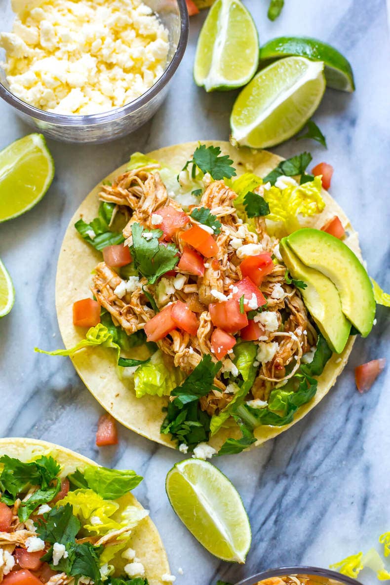 Instant Pot Chicken Tinga Tacos