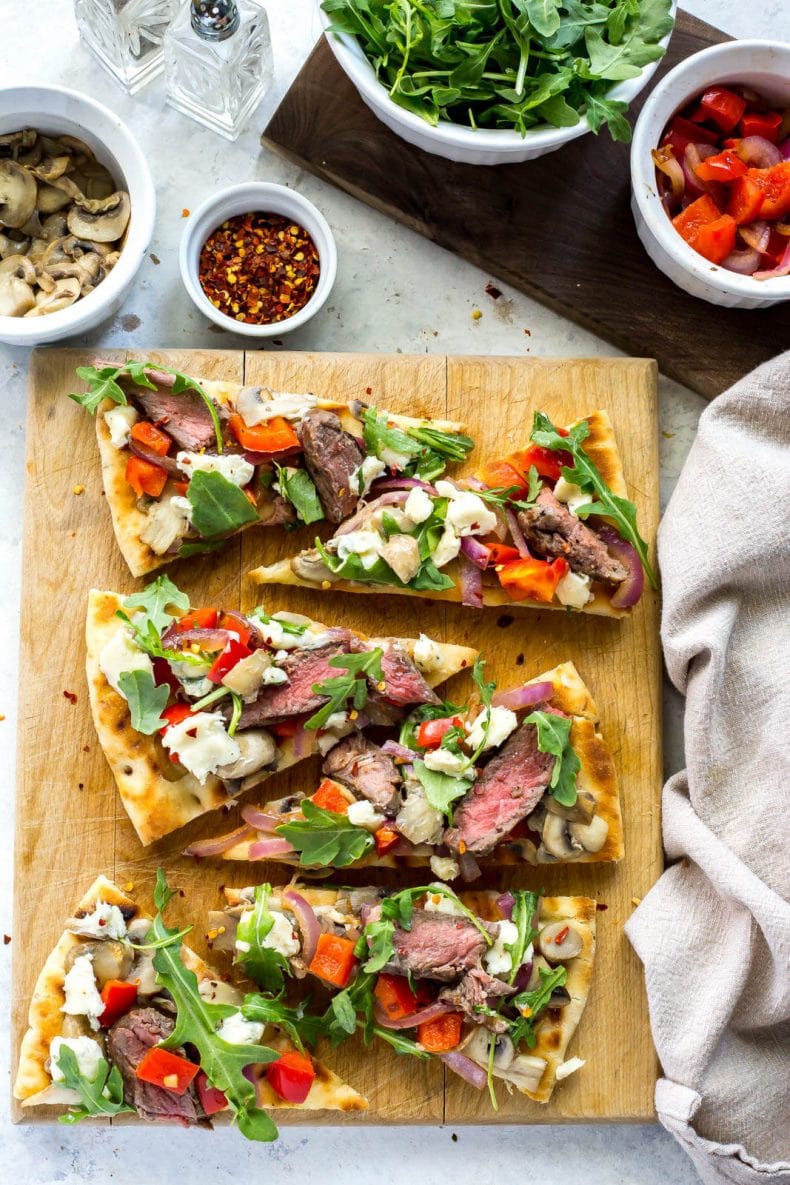 Easy Steak Gorgonzola Flatbread