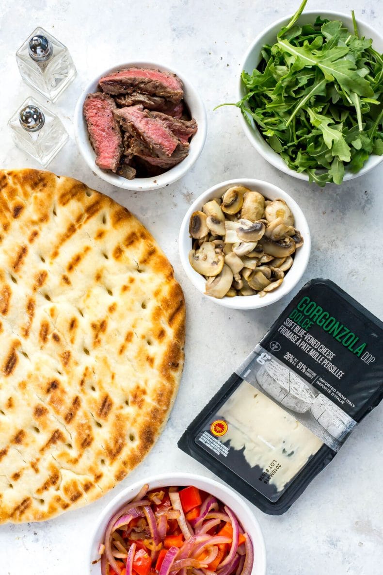 Easy Steak Gorgonzola Flatbread