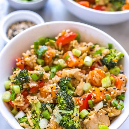 Freezer Teriyaki Chicken Rice Bowl - Easy Peasy Meals