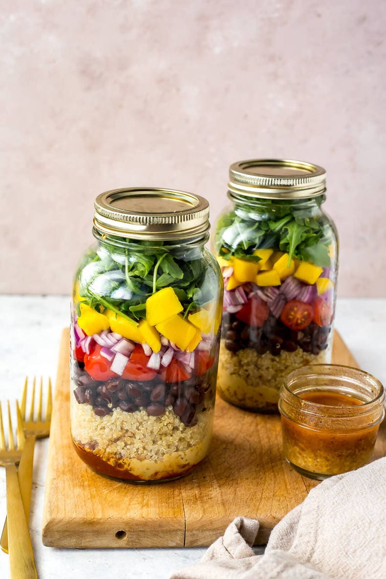 The Best Veggie Mason Jar Salad {Two Ways!} The Girl on Bloor