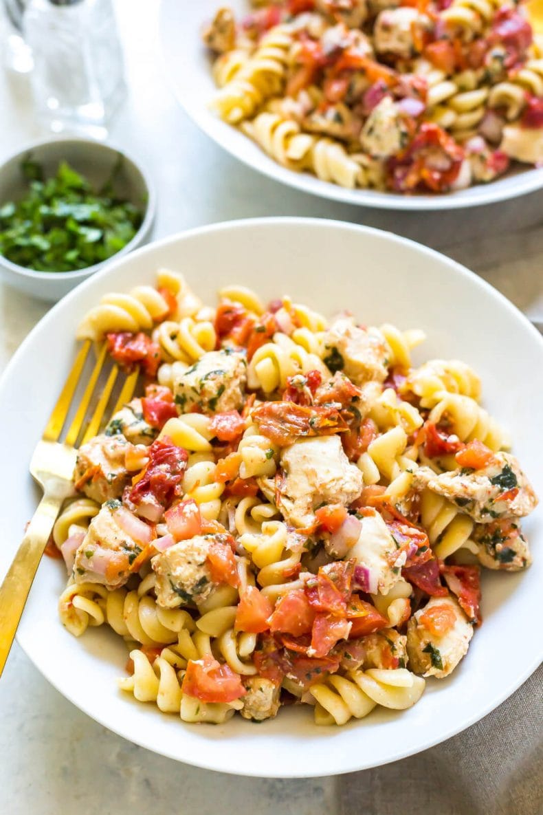 Instant Pot Bruschetta Chicken Pasta