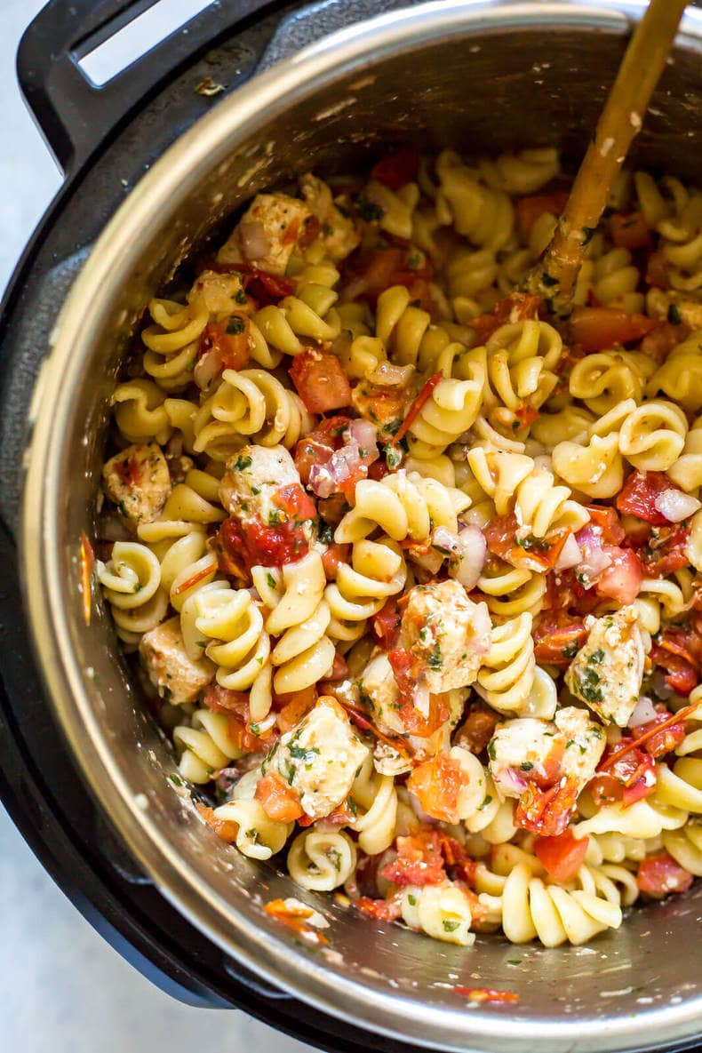 Instant Pot Bruschetta Chicken Pasta The Girl On Bloor