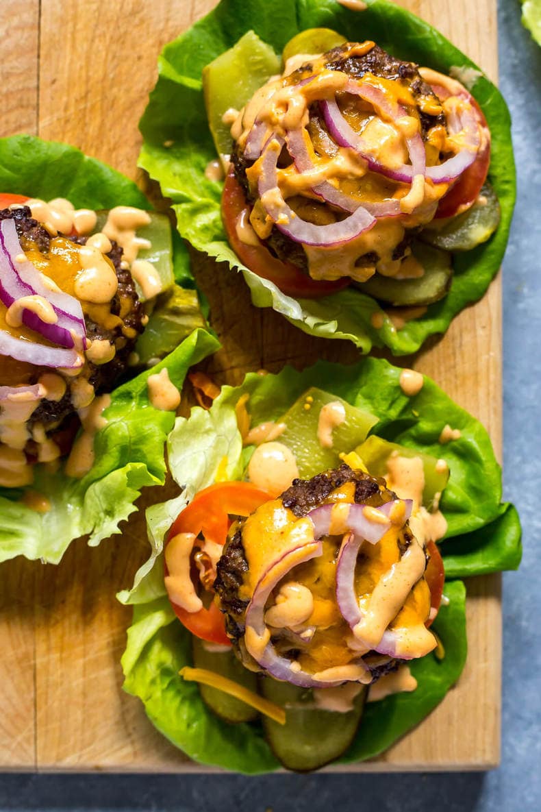 Low Carb Burger Lettuce Wraps with Special Sauce The Girl on Bloor