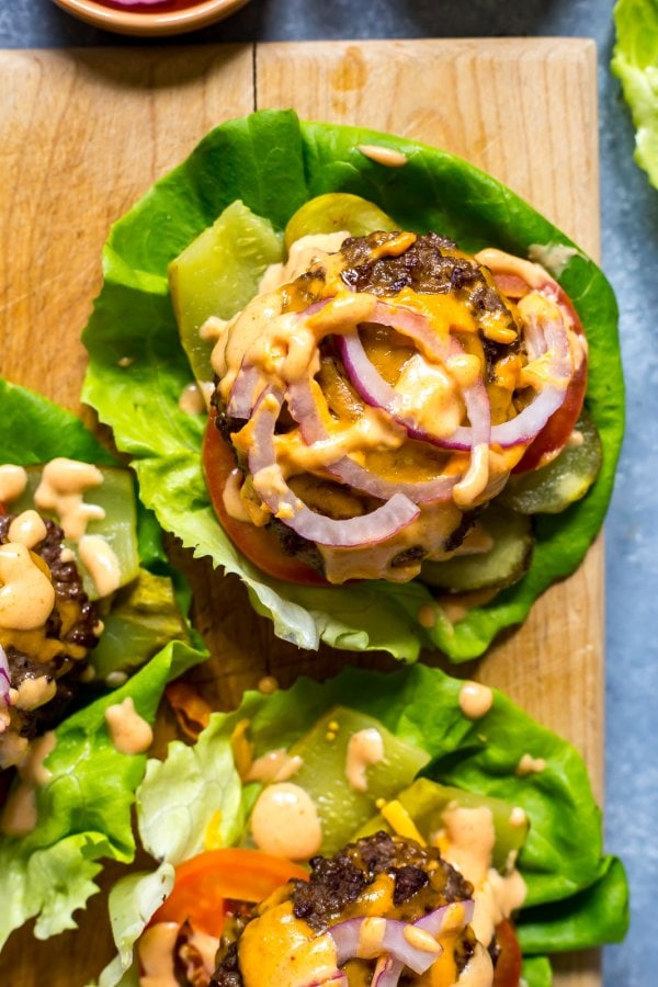 Low Carb Burger Lettuce Wraps The Girl on Bloor