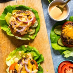 Low Carb Burger Lettuce Wraps with Special Sauce