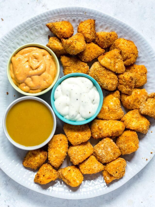 air fryer chicken nuggets with dipping sauces