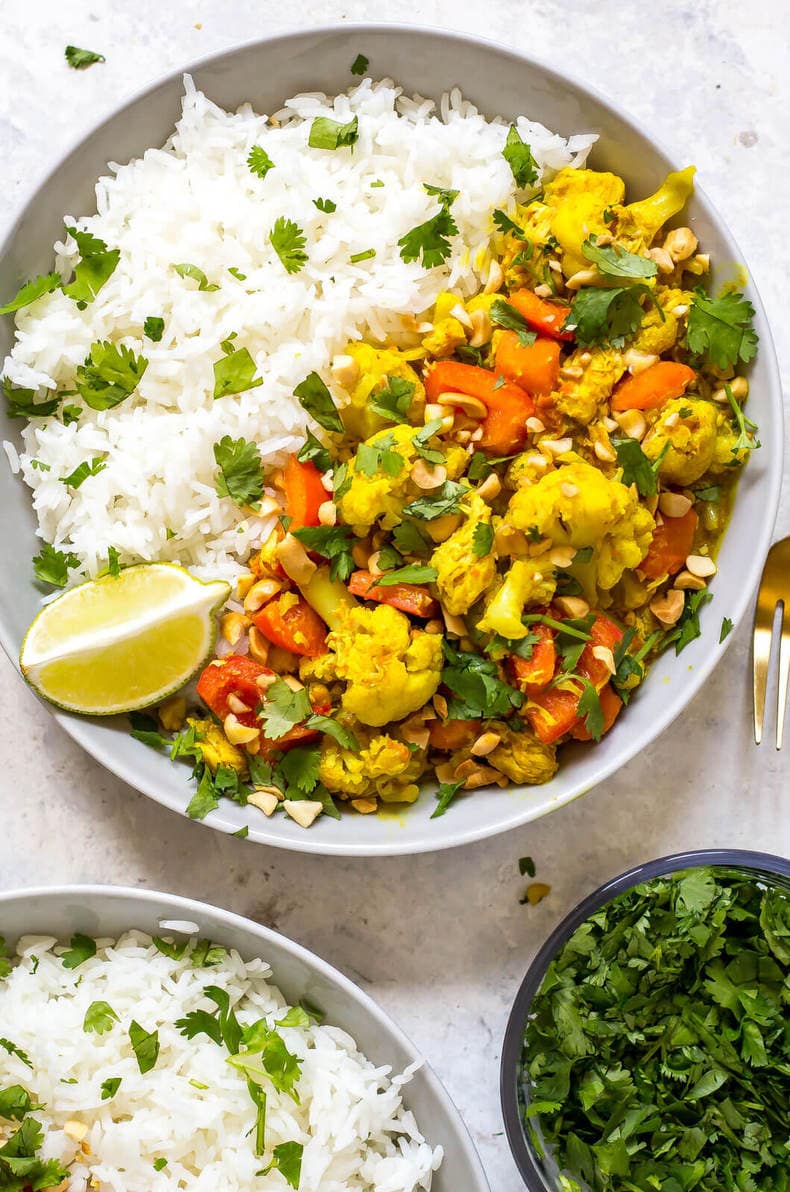 Instant Pot Peanut Coconut Chicken Curry