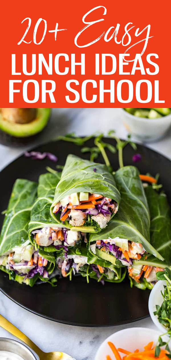 These 20 Easy Meal Prep School Lunch Ideas will save you time in preparing delicious and healthy lunches for the kids at school! #mealprep #schoollunch