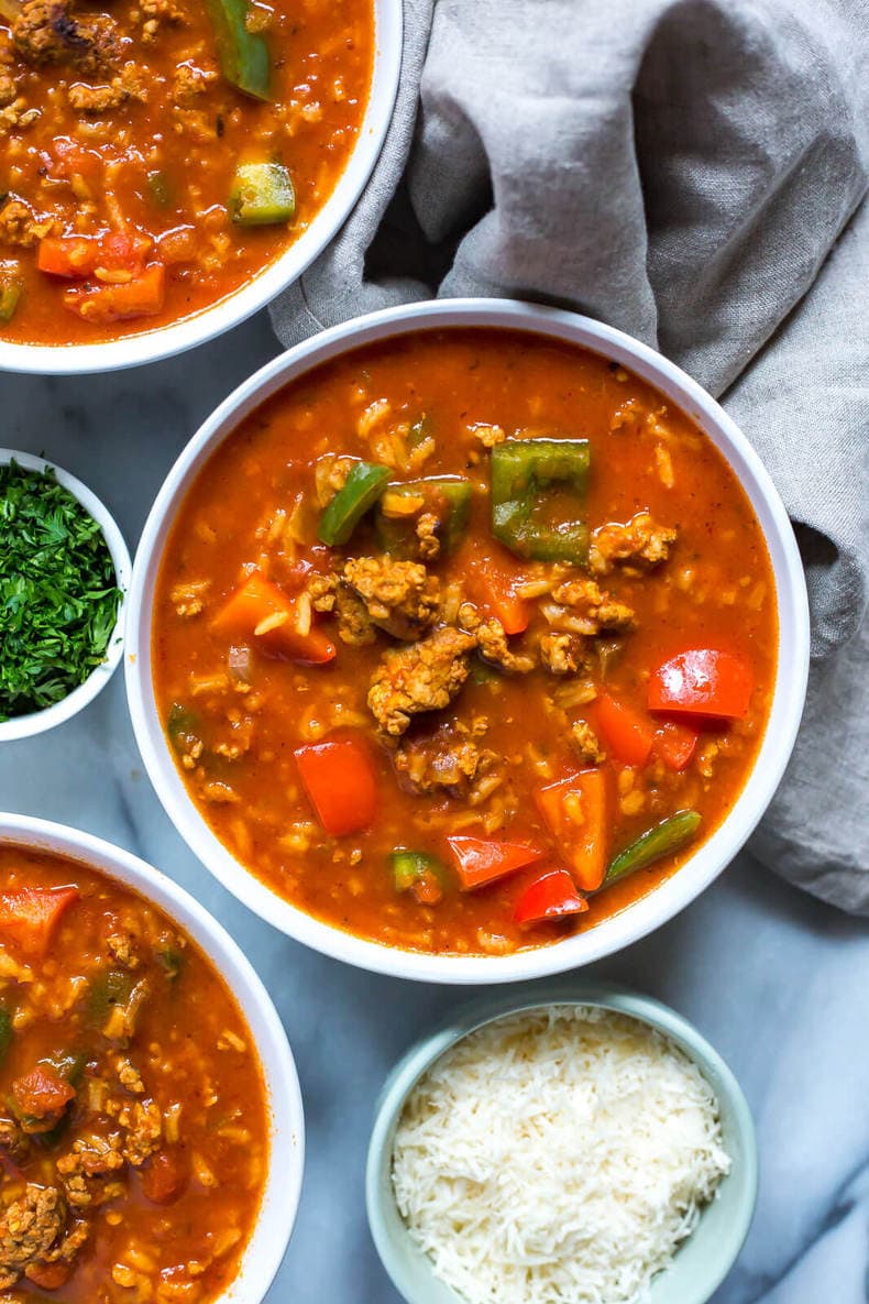 Instant Pot Stuffed Pepper Soup