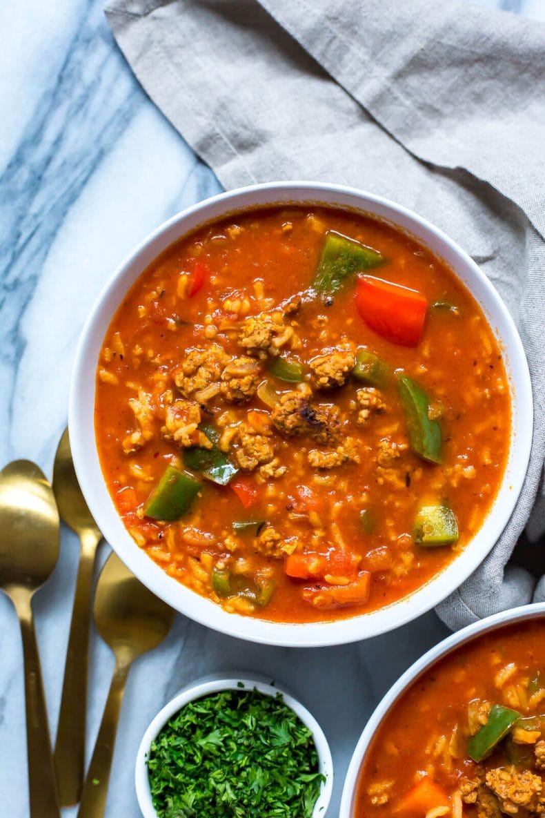 Instant Pot Stuffed Pepper Soup