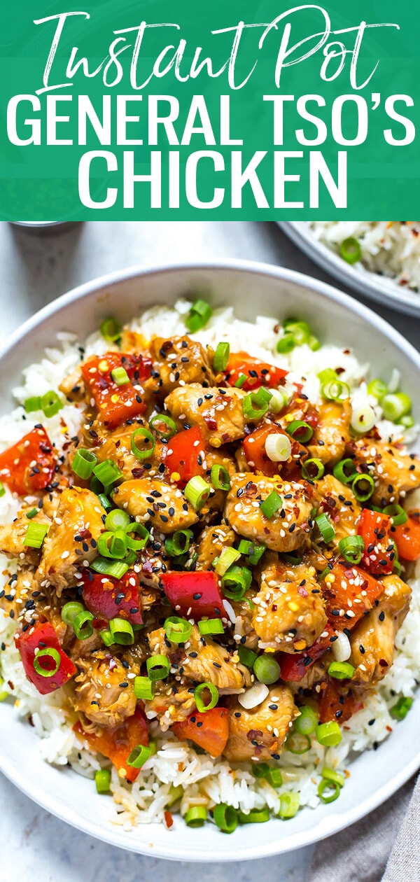 This Instant Pot General Tso's Chicken is a delicious alternative to takeout - you still get all the flavours of Chinese food that you crave but it's made in one pot with ingredients found in your pantry for a healthier twist!