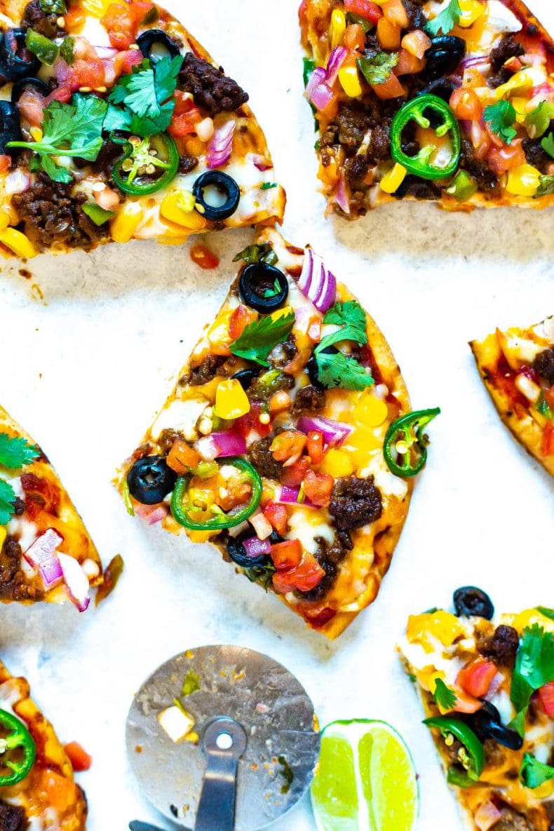 Meal Prep Individual Taco Pizza