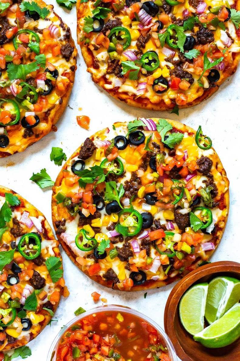 Meal Prep Individual Taco Pizza