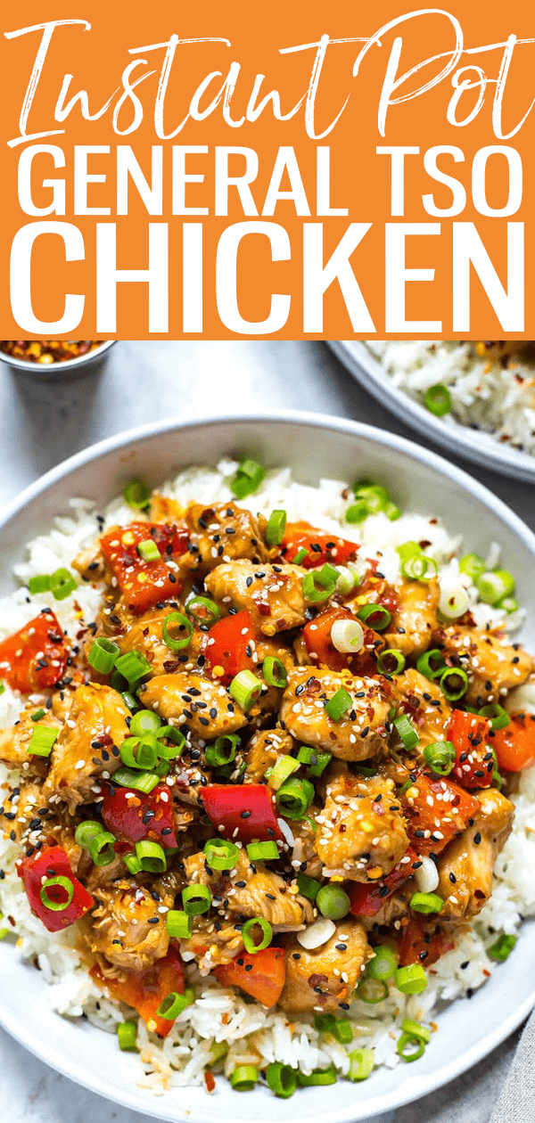 This Instant Pot General Tso's Chicken is a delicious alternative to takeout - you still get all the flavours of Chinese food that you crave but it's made in one pot with ingredients found in your pantry for a healthier twist! #generaltso #Instantpot