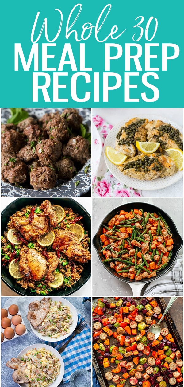 These Whole 30 meal prep recipes will give you inspiration to create healthy, wholesome meals in advance - so perfect for you to plan ahead well in advance for clean eating in the New Year! #whole30 #mealprep