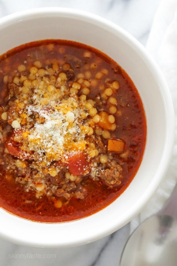Crock Pot Beef Tomato and Acini de Pepe Soup