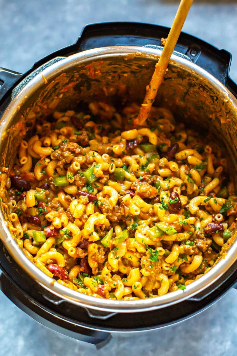 Instant Pot Chili Mac and Cheese via The Girl on Bloor