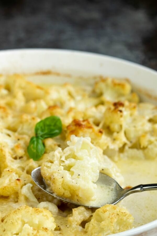 Scalloped Mascarpone Cauliflower Casserole