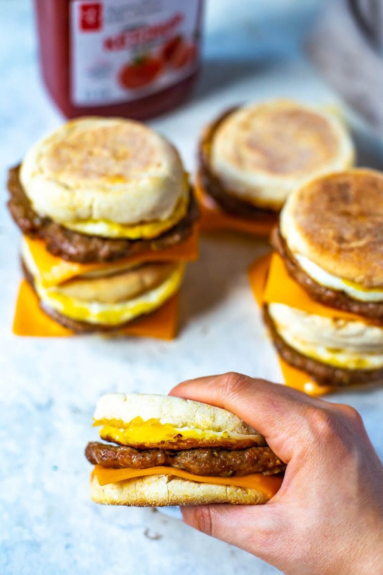 Sausage Egg McMuffin at home😍 #breakfastsandwich #finds #asmr #, breakfast