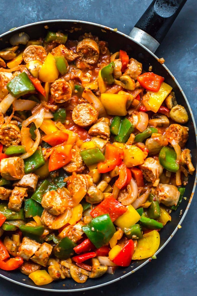 Eating Healthy On A Budget 10 Cheap Dinner Ideas The Girl On Bloor   Meal Prep Turkey Sausage Skillet 11 790x1185 