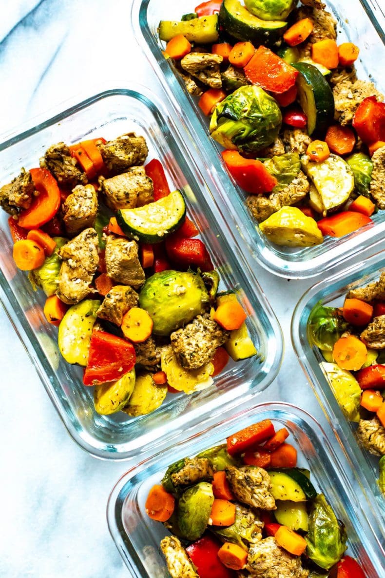 Sheet Pan Balsamic Chicken meal prep dinner