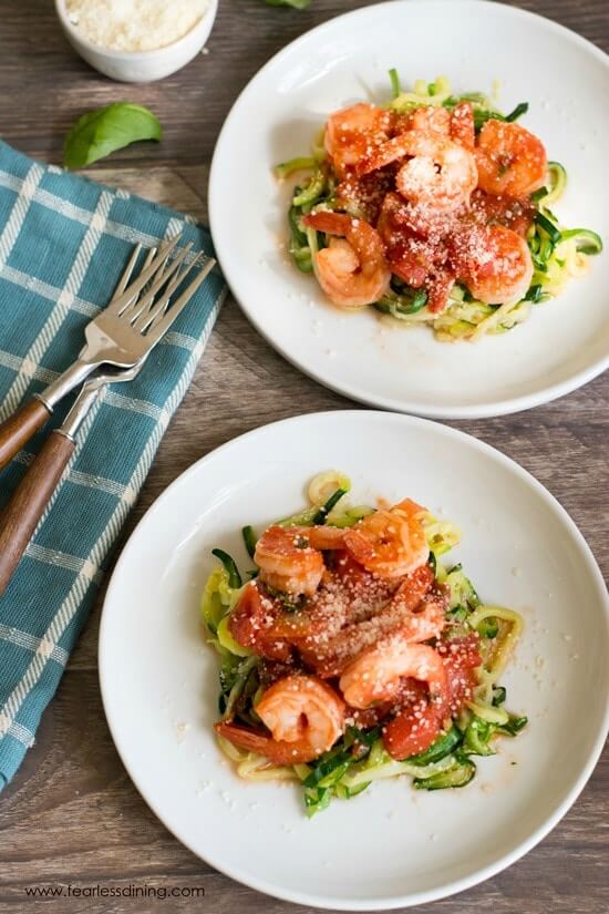 Shrimp Fra Diavolo with Zucchini Noodles