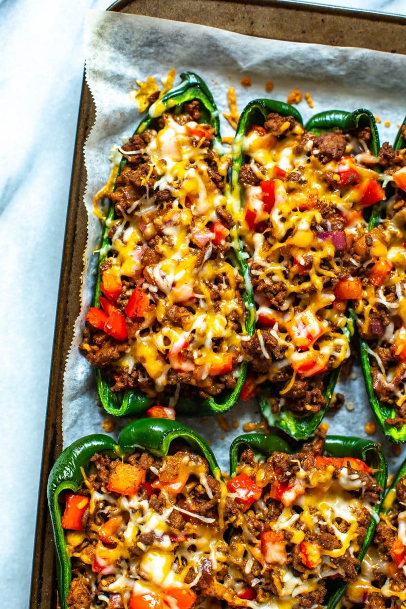 Low Carb Stuffed Poblano Peppers The Girl On Bloor